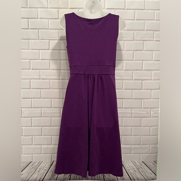 LANDS END purple v-neck long dress/size S - Picture 7 of 8